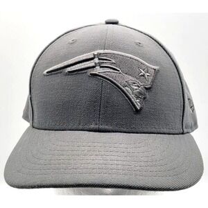NEW‎ ENGLAND PATRIOTS NEW ERA CAP HAT FITTED 7 5/8 59FIFTY NFL ALL GRAY